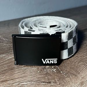 Vans checkered metal belt